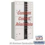 Recessed Mounted 4C Horizontal Mailbox with Parcel Lockers and USPS Access