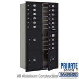 Maximum Height Recessed Mounted 4C Horizontal Mailbox with 29 Doors - Black - Private Access