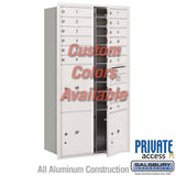 Recessed Mounted 4C Horizontal Mailbox with Master Commercial Locks - Maximum Height Unit - Double Column - Custom Color - Front Loading - Private Access