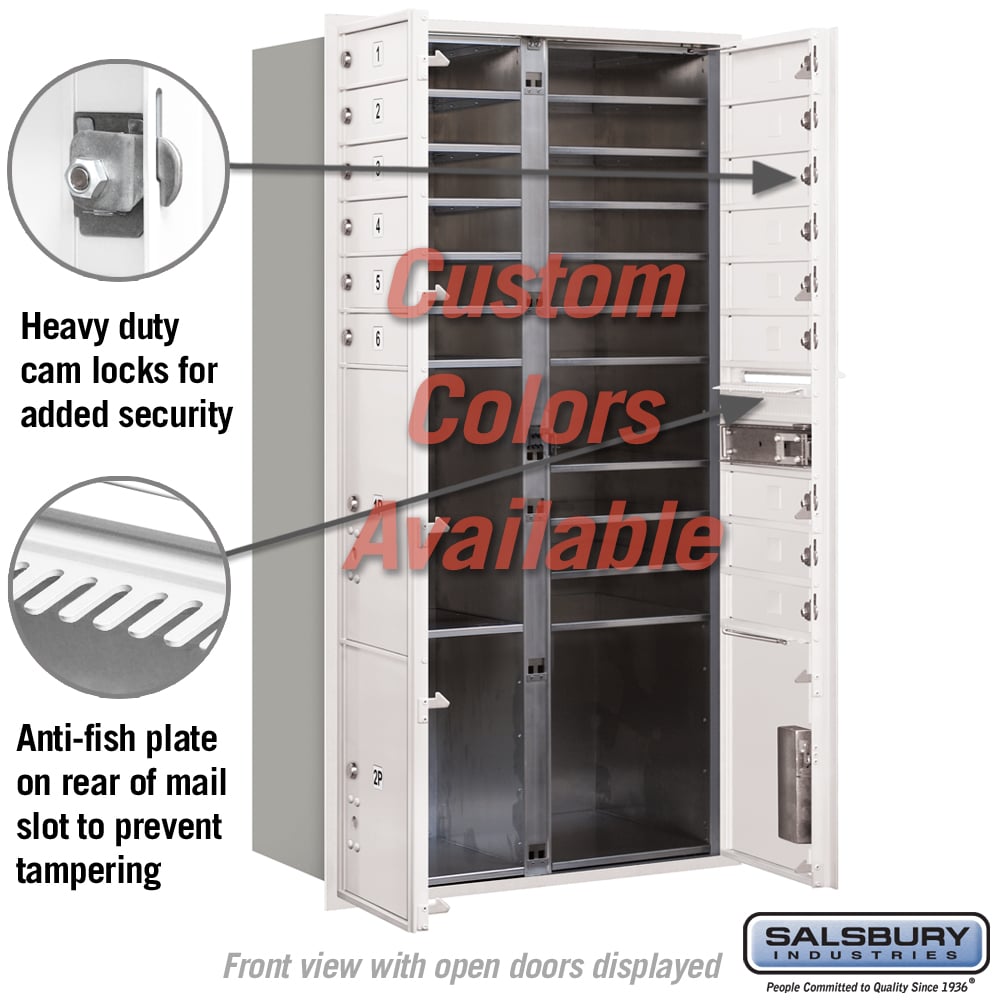 Recessed Mounted 4C Horizontal Mailbox with Parcel Lockers