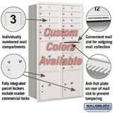 Recessed Mounted 4C Horizontal Mailbox with Rear Loading and Private Access