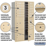 Maximum Height Recessed Mounted 4C Horizontal Mailbox with Parcel Lockers in Bronze