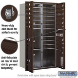 Maximum Height Recessed Mounted 4C Horizontal Mailbox with Parcel Lockers in Bronze
