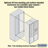 Recessed Mounted 4C Horizontal Mailbox – Maximum Height, Double Column, Custom Color, Front Loading, USPS Access