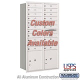 Recessed Mounted 4C Horizontal Mailbox - Maximum Height Unit with Double Column and Parcel Lockers