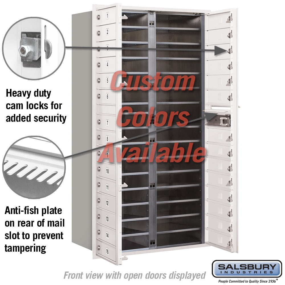Recessed Mounted 4C Horizontal Mailbox with 29 MB1 Doors, Front Loading, Private Access