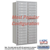 Recessed Mounted 4C Horizontal Mailbox - Double Column - 29 MB1 Doors - Rear Loading - Private Access