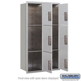 Maximum Height Recessed Mounted Parcel Locker with 6 Compartments - Rear Loading