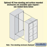 Maximum Height Recessed Mounted Parcel Locker with 6 Compartments - Rear Loading