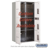 Recessed Mounted 4C Horizontal Mailbox with Master Commercial Locks - Double Column - Custom Color - Front Loading