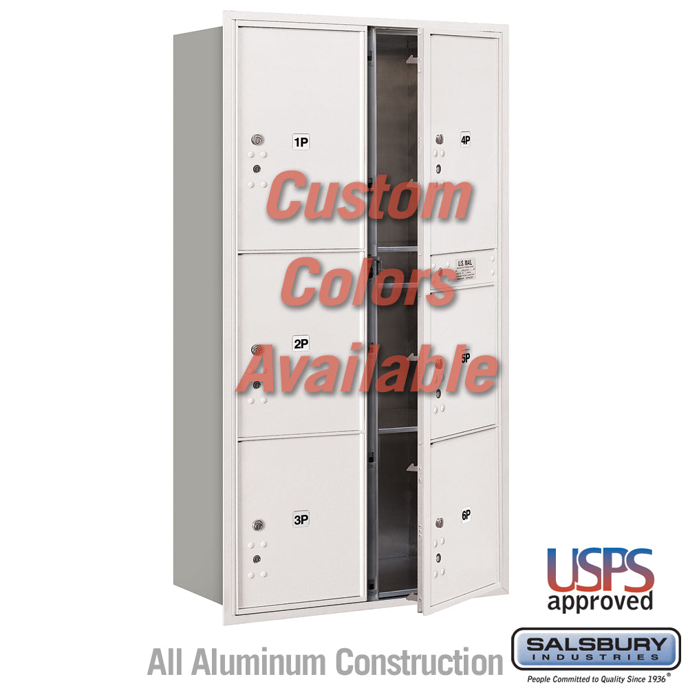 Recessed Mounted 4C Horizontal Mailbox - Double Column Parcel Locker with USPS Access