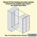 Maximum Height Recessed Mounted Parcel Locker with 8 Compartments - Front Loading