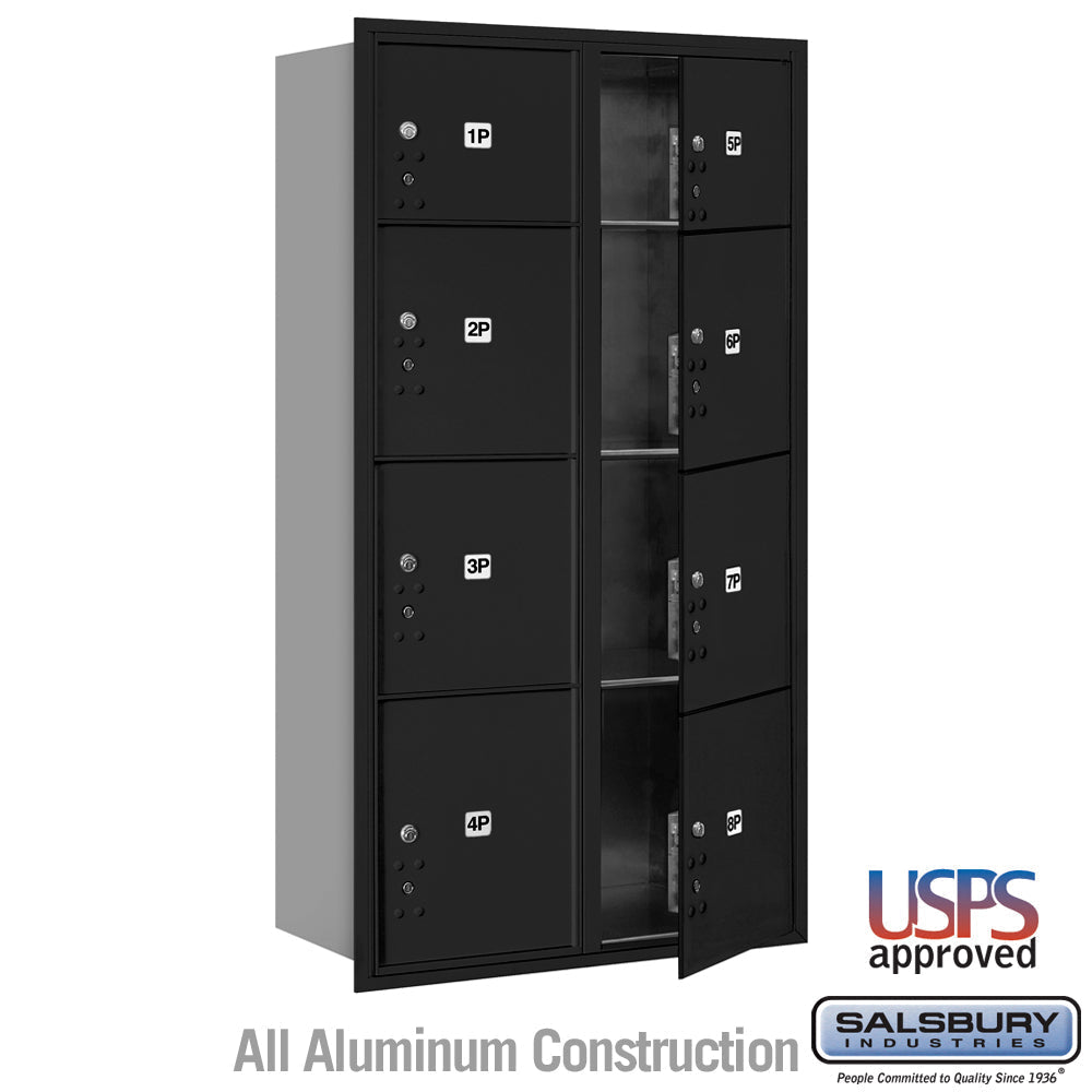 Salsbury Industries 3700 Horizontal Series 8-Parcel Locker Recessed Mount Mailbox