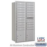 Maximum Height Recessed Mounted 4C Horizontal Parcel Locker with 8 Compartments - Bronze Rear Loading