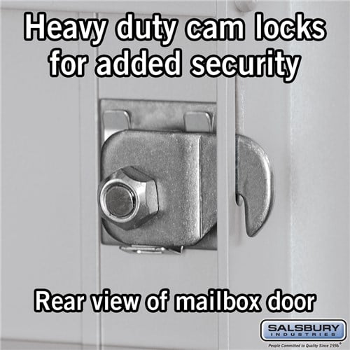 Maximum Height Recessed Mounted Mailbox with 6 Doors and 2 Parcel Lockers