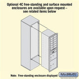 Maximum Height Recessed Mounted Mailbox with 6 Doors and 2 Parcel Lockers
