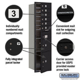 Salsbury Maximum Height Recessed Mounted Mailbox with 6 Doors and 2 Parcel Lockers, Front-Loading