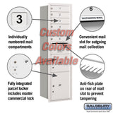 Recessed Mounted 4C Horizontal Mailbox with Rear Loading and Private Access
