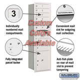 Recessed Mounted 4C Horizontal Mailbox with Parcel Lockers and USPS Approval