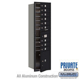 Maximum Height Recessed Mounted Mailbox with 9 Doors and Parcel Locker - Black