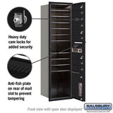 Maximum Height Recessed Mounted Mailbox with 9 Doors and Parcel Locker - Black