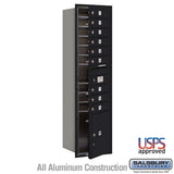 Maximum Height Recessed Mounted 4C Horizontal Mailbox with 9 Doors and Parcel Locker - Black