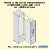 Recessed Mounted 4C Horizontal Mailbox - Maximum Height Unit with Parcel Locker