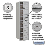 Maximum Height Recessed Mounted 4C Horizontal Mailbox with 14 Doors - Private Access