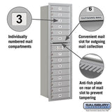 Maximum Height Recessed Mounted Mailbox with 14 Doors - Rear Loading