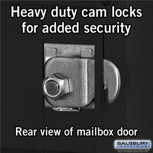 Maximum Height Recessed Mounted 4C Horizontal Mailbox with 14 Doors - Black - Rear Loading