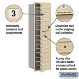 Maximum Height Recessed Mounted 4C Horizontal Mailbox with 14 Doors in Sandstone - Front Loading