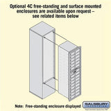 Maximum Height Recessed Mounted 4C Horizontal Mailbox with 14 Doors in Sandstone - Front Loading