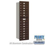 Maximum Height Recessed Mounted 4C Horizontal Mailbox with 14 Doors - Rear Loading