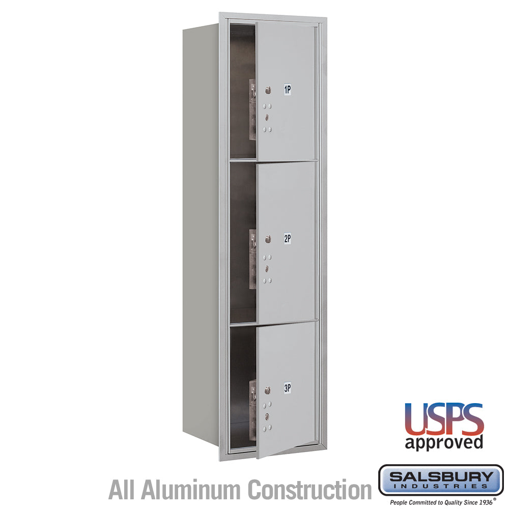 Maximum Height Recessed Mounted Parcel Locker with 8 Compartments - Sandstone Finish