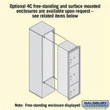 Maximum Height Recessed Mounted 4C Horizontal Parcel Locker with 3 Compartments - Black - USPS Approved
