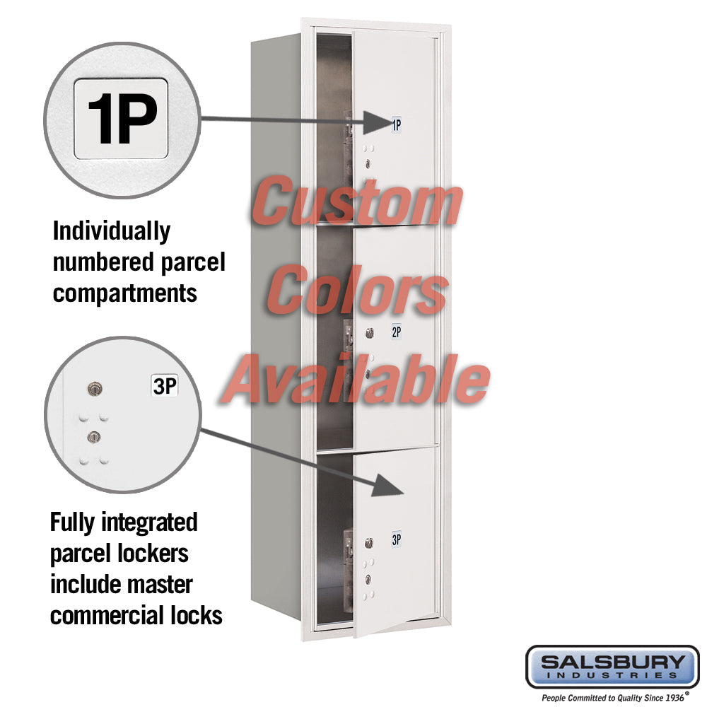Recessed Mounted 4C Parcel Locker with Master Commercial Locks
