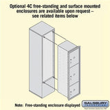Maximum Height Recessed Mounted 4C Horizontal Parcel Locker with 3 Compartments in Bronze