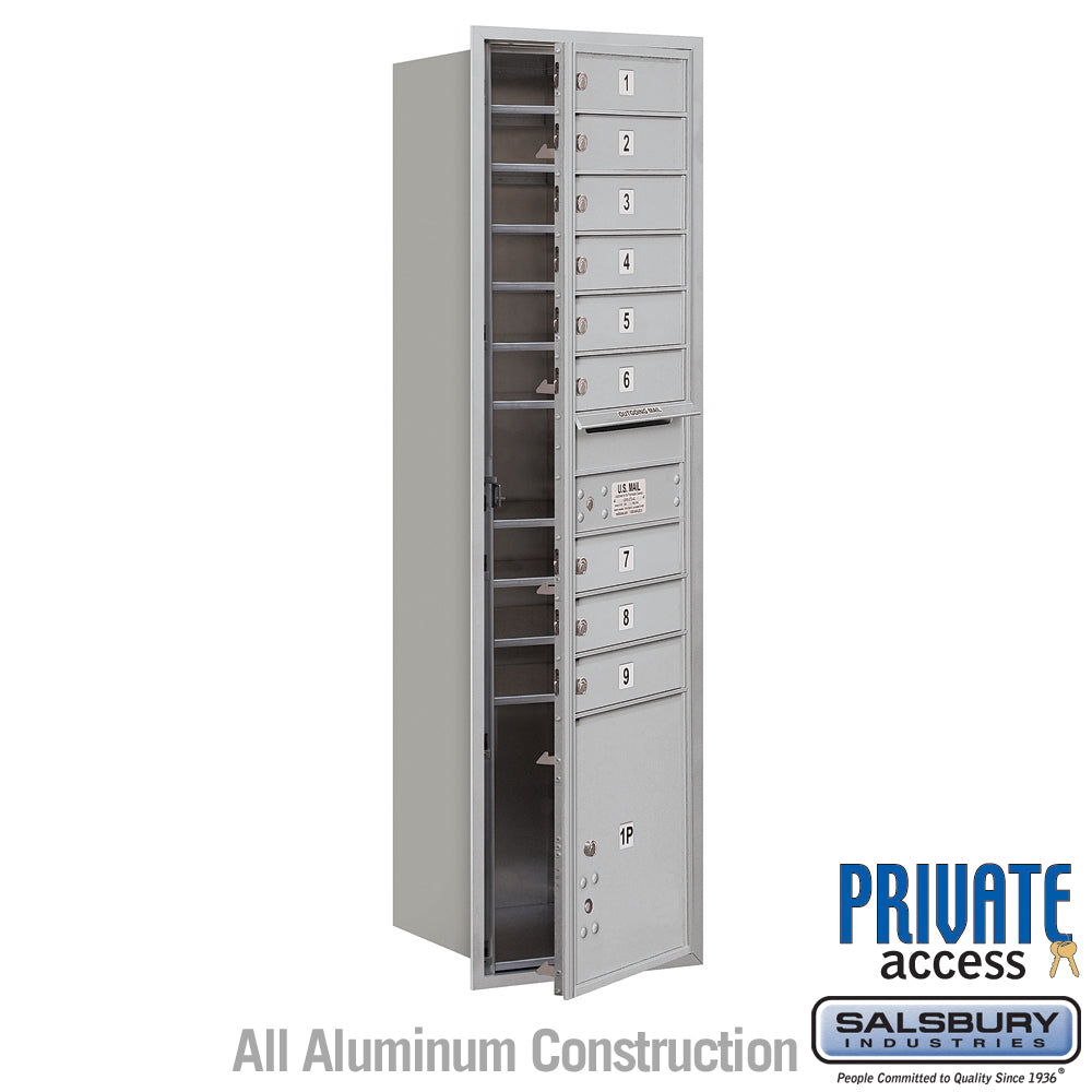 Maximum Height Recessed Mounted 4C Horizontal Mailbox with 14 Doors - Private Access