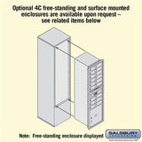 Maximum Height Recessed Mounted 4C Horizontal Mailbox with 9 Doors and Parcel Locker in Sandstone