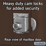 Maximum Height Recessed Mounted 4C Horizontal Mailbox with 9 Doors and Parcel Locker - Bronze - Rear Loading