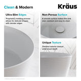 Viva 15-3/4 in. Round Porcelain Ceramic Vessel Sink in White - Super Arbor