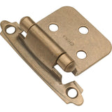 Surface Mount Black Self-Closing Overlay Hinge (2-Pack) - Super Arbor