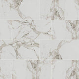 Crystal Bianco 12 in. x 24 in. Polished Porcelain Floor and Wall Tile (16 sq. ft./Case)