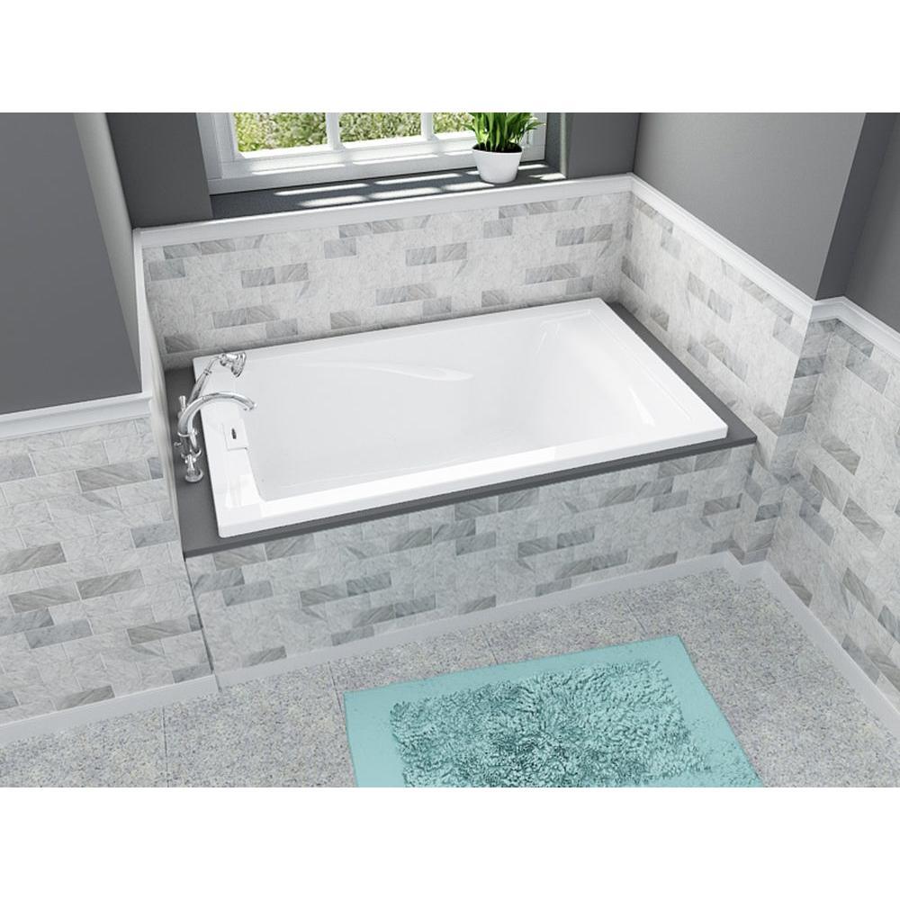 EverClean 5 ft. x 36 in. Soaking Tub with Reversible Drain in White - Super Arbor