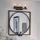Kichler Barrington 3-Light Distressed Black Vanity Light, 22 in.