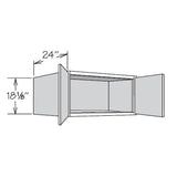 allen + roth Annscroft 33-in W x 15.125-in H x 24-in D Hazelnut Maple Door Wall Semi-Custom Cabinet