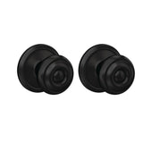 Custom Georgian Matte Black Alden Trim Dummy  Door Knob (2-pack) - Super Arbor