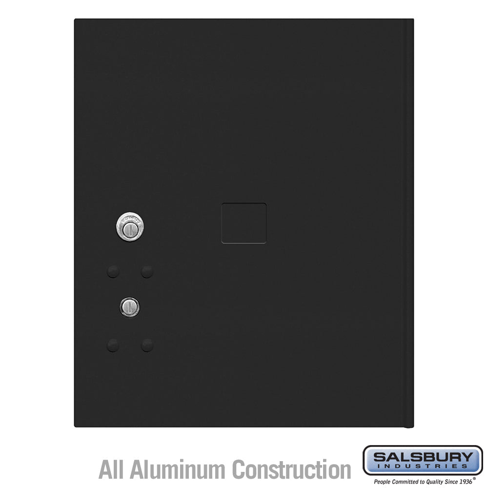 Replacement Parcel Locker Door and Tenant Lock for Standard 4.5 High 4C Horizontal Parcel Locker with 3 Keys - Black