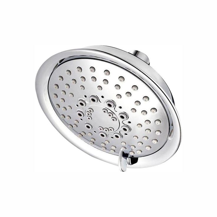 Universal 5-Spray 5.66 in. Single Wall Mount Low Flow Fixed Rain Shower Head in Polished Chrome