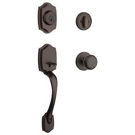 Kwikset Belleview Venetian Bronze Smartkey Single-Cylinder Deadbolt Keyed Entry Door Handleset